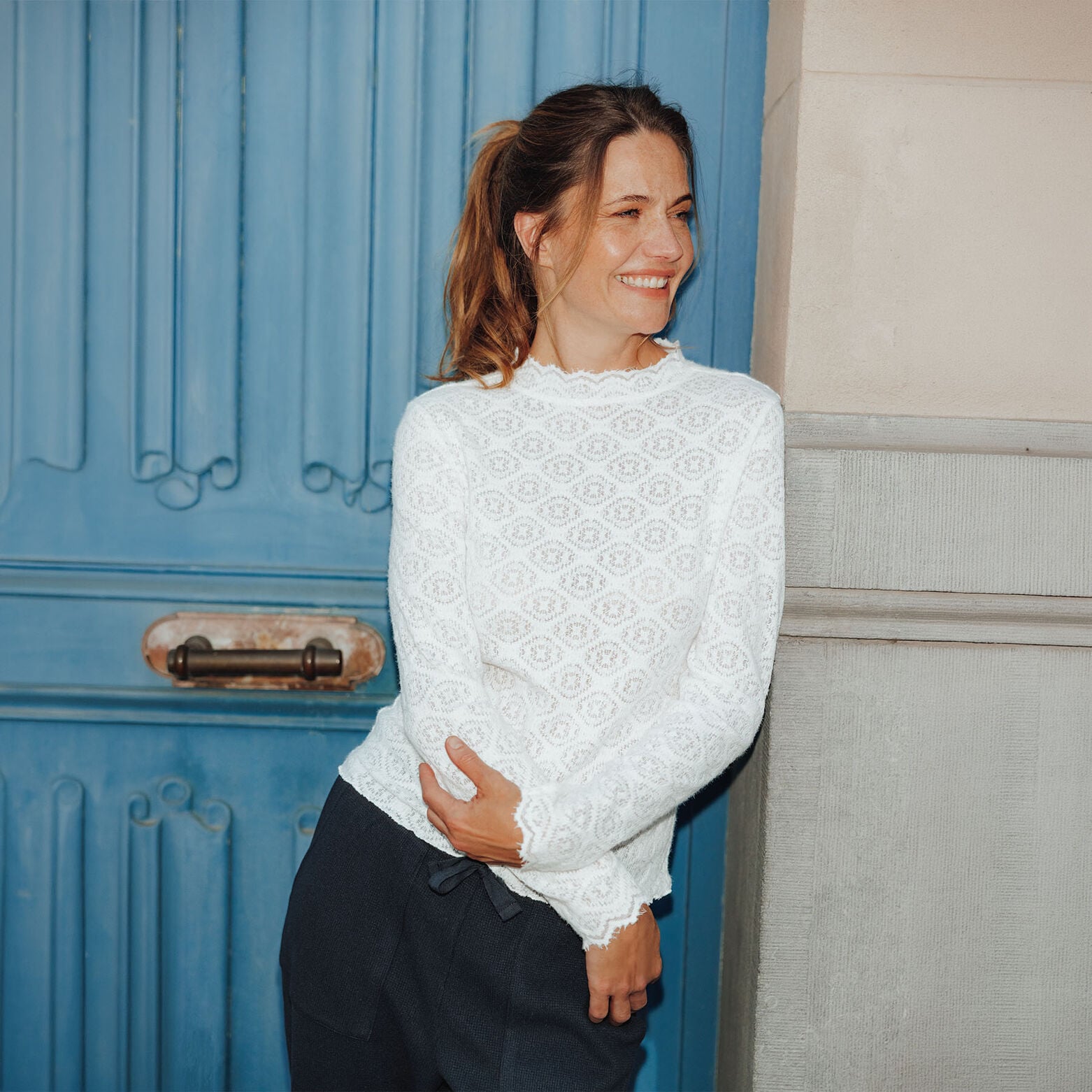 JORAYA TEE-SHIRT MANCHES LONGUES ECRU