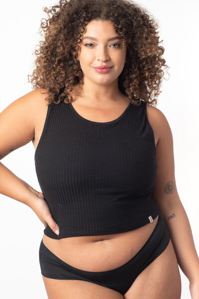 CROP TOP BRASSIERE INTEGREE NOIR