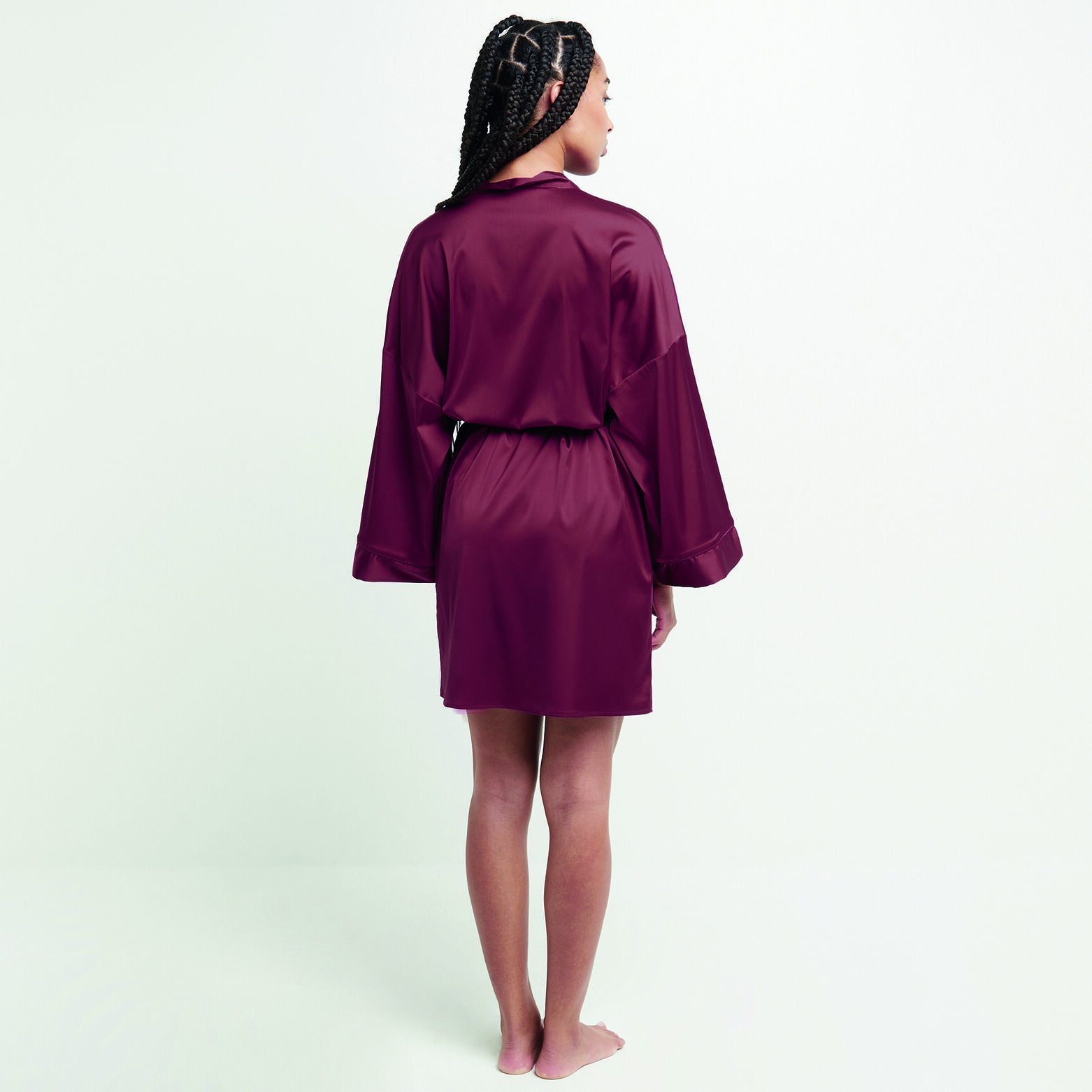 CHIMENE KIMONO SATIN  ROUGE