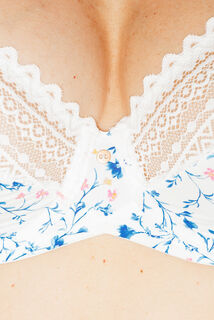 DOUCE SOUTIEN-GORGE EMBOITANT MICROFIBRE MULTICO BLANC