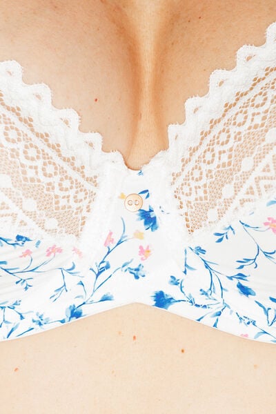 SOUTIEN-GORGE EMBOITANT MICROFIBRE MULTICO BLANC