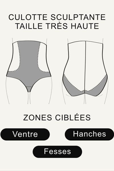CULOTTE TRES HAUTE MICROFIBRE NATUREL