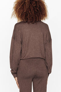 FEERIE PULL EN TRICOT MARRON