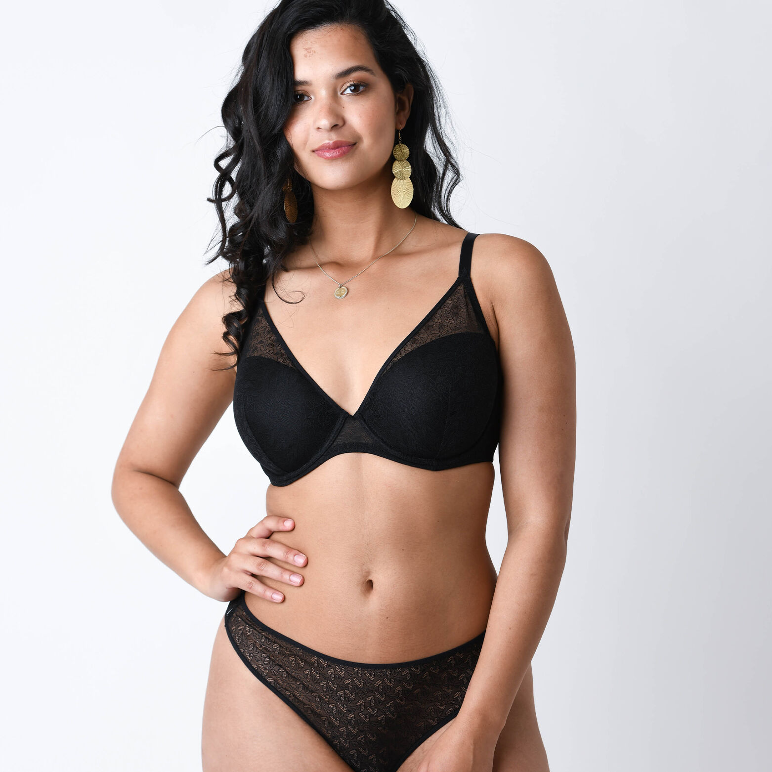 AMELIA SOUTIEN-GORGE AMPLI FOULARD TULLE NOIR