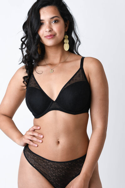 AMELIA SOUTIEN-GORGE AMPLI FOULARD TULLE NOIR