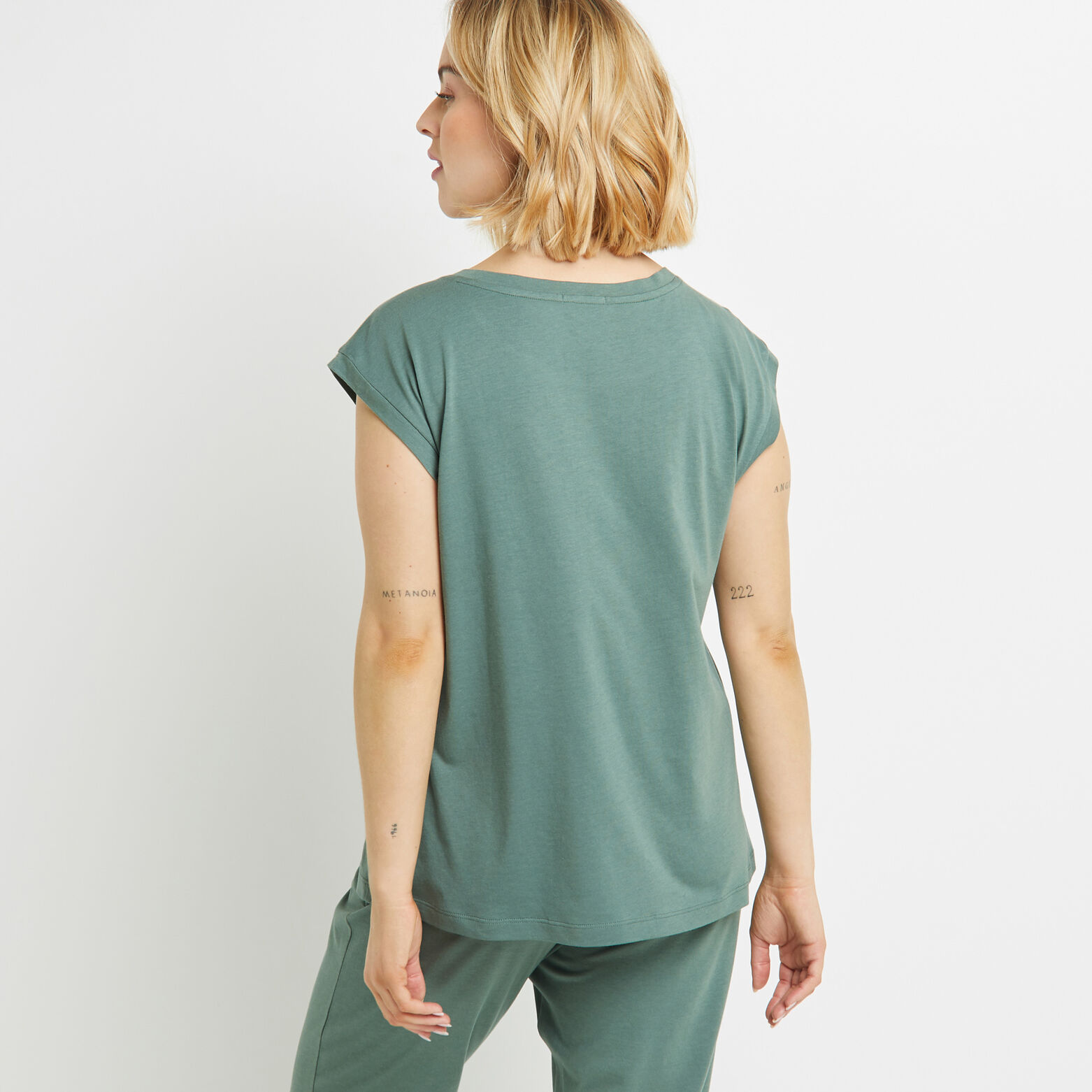 BAMBI TEE SHIRT MANCHES COURTES COTON KAKI