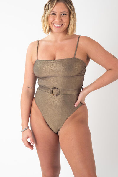 MAILLOT 1P MAILLE PAILLETTEE OR