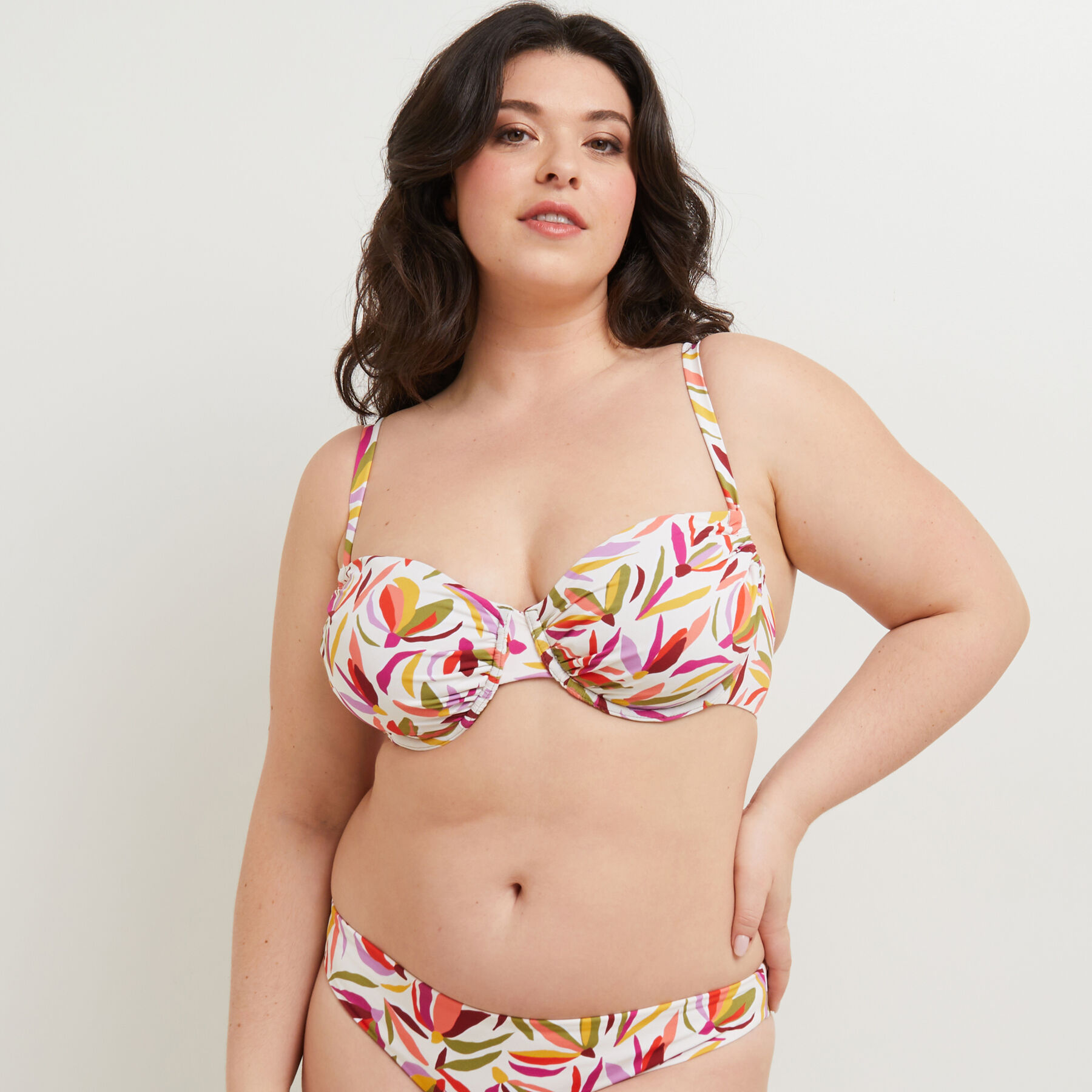 MAILLOT DE BAIN EMBOITANT COULISSE MULTICO BLANC RougeGorge