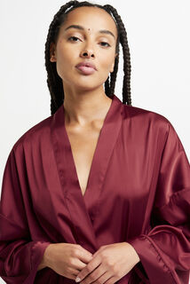 CHIMENE KIMONO SATIN  ROUGE