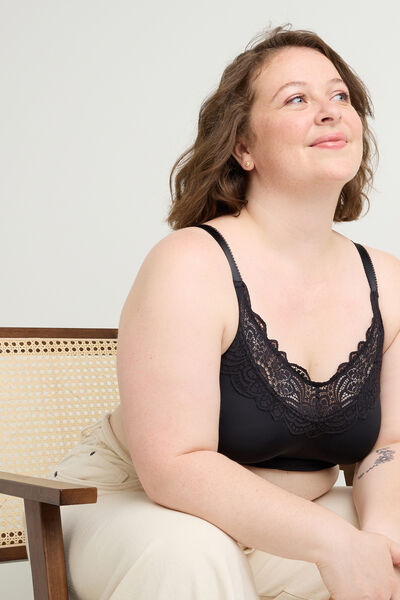 DENTELLE Soutien-gorge Post opératoire Brassière NOIR