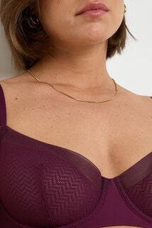 HELLO soutien-gorge emboitant dentelle BORDEAUX