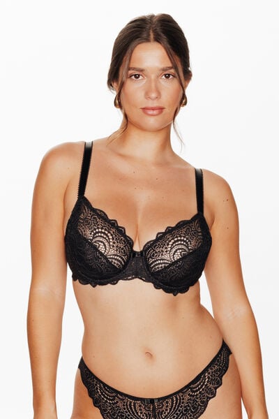 DENTELLE SOUTIEN-GORGE EMBOITANT DENTELLE NOIR