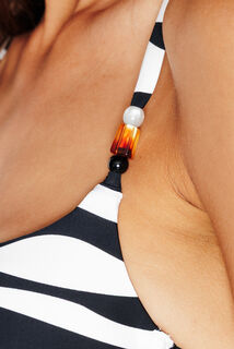 PAULA MAILLOT DE BAIN AMPLIFORME MULTICO BLANC