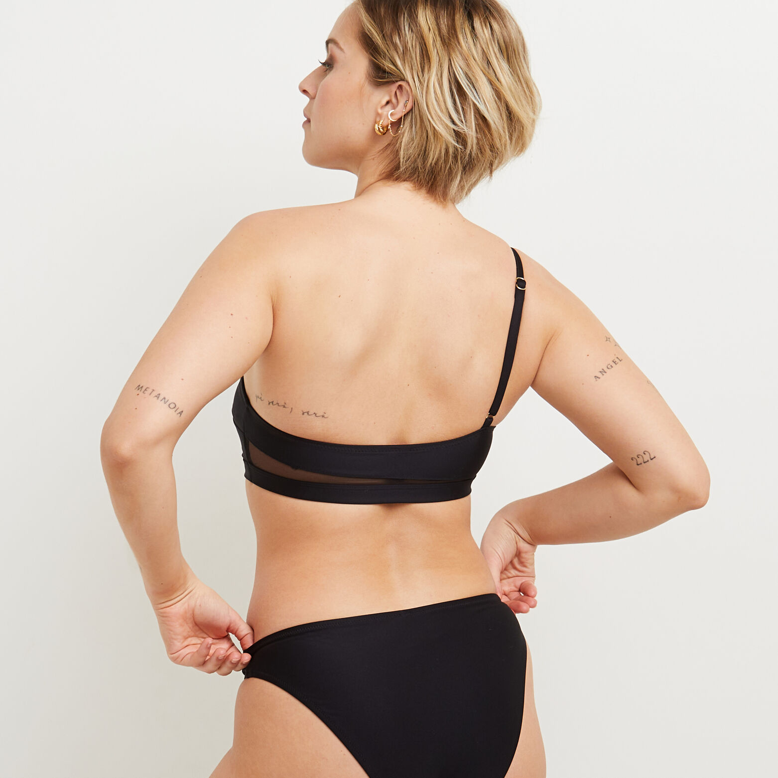 MIRETTE MAILLOT DE BAIN BANDEAU 1 EPAULE NOIR