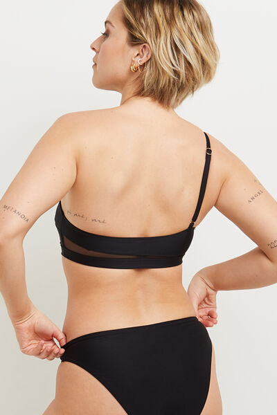 MIRETTE MAILLOT DE BAIN BANDEAU 1 EPAULE NOIR