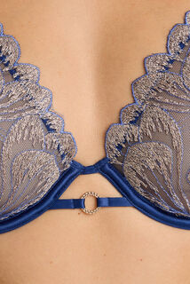 FAHRA SOUTIEN-GORGE FOULARD BLEU