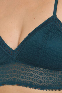 GINGER SOUTIEN-GORGE SANS ARMATURES AMPLI DENTELLE BLEU