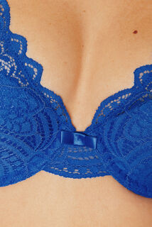 DENTELLE SOUTIEN-GORGE AMPLIFORME BLEU ROI
