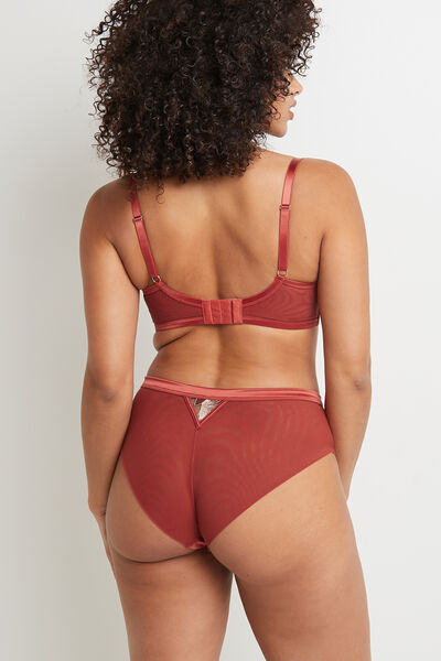 CARLA SHORTY TULLE BRODE MULTICO ORANGE
