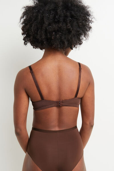 SOUTIEN-GORGE SANS ARMATURES MICROFIBRE MARRON