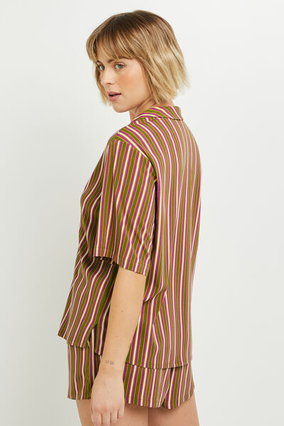 CHEMISE MANCHES COURTES MULTICO ROSE
