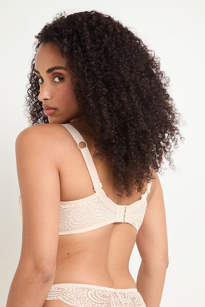 DENTELLE SOUTIEN-GORGE EMBOITANT DENTELLE POUDRE