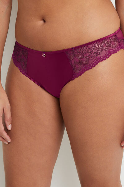 BALI CULOTTE DENTELLE BORDEAUX