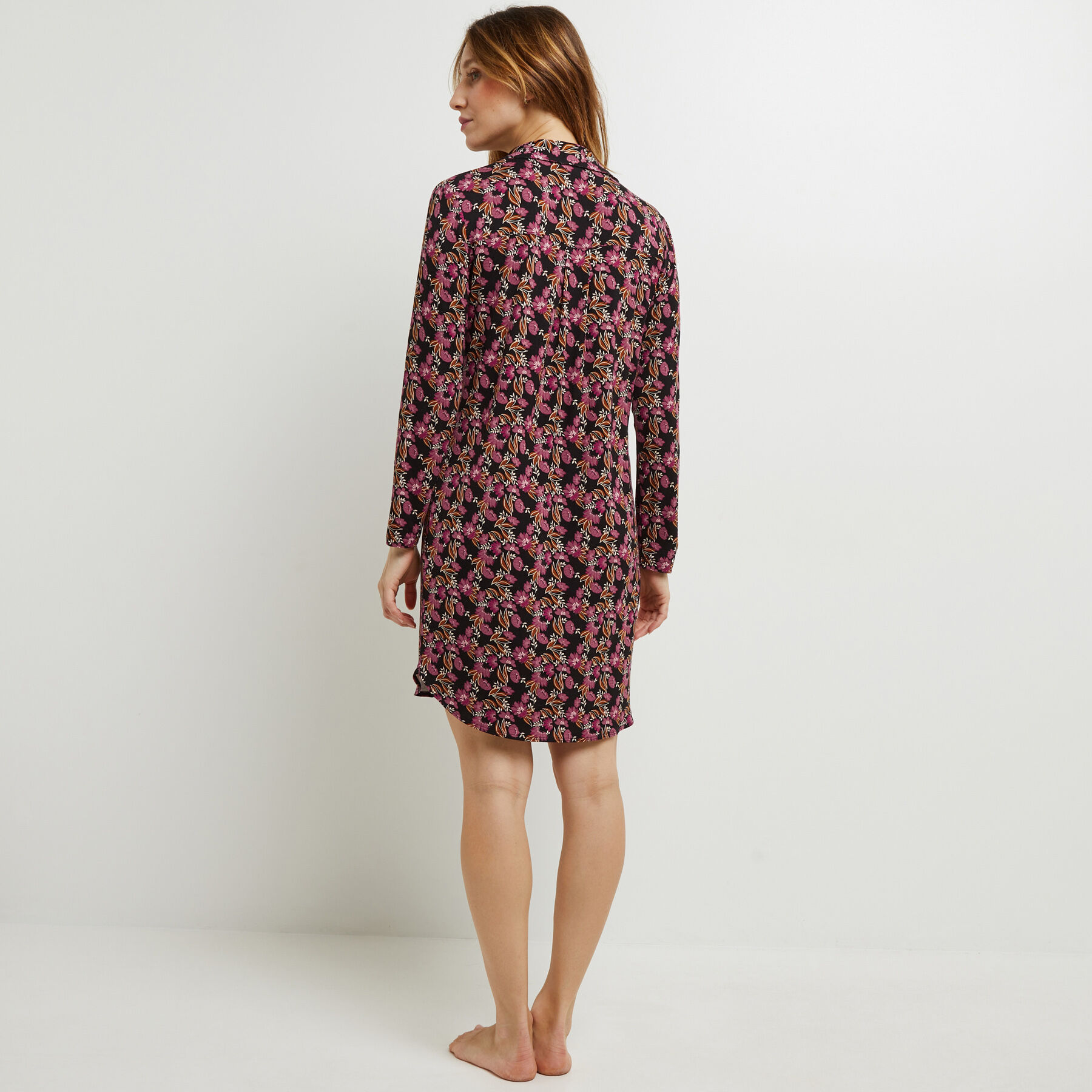 LIQUETTE MANCHES LONGUES VISCOSE MULTICO NOIR