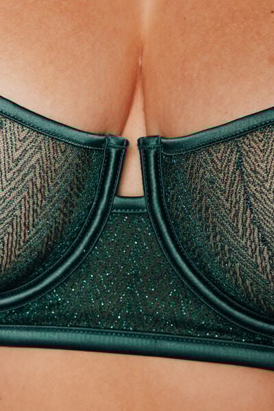 HELA SOUTIEN-GORGE CORBEILLE TULLE VERT