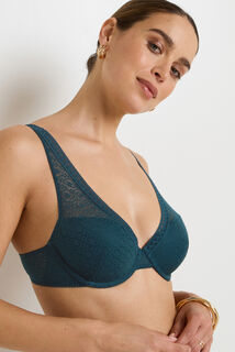 GINGER SOUTIEN-GORGE AMPLIFORME DENTELLE BLEU