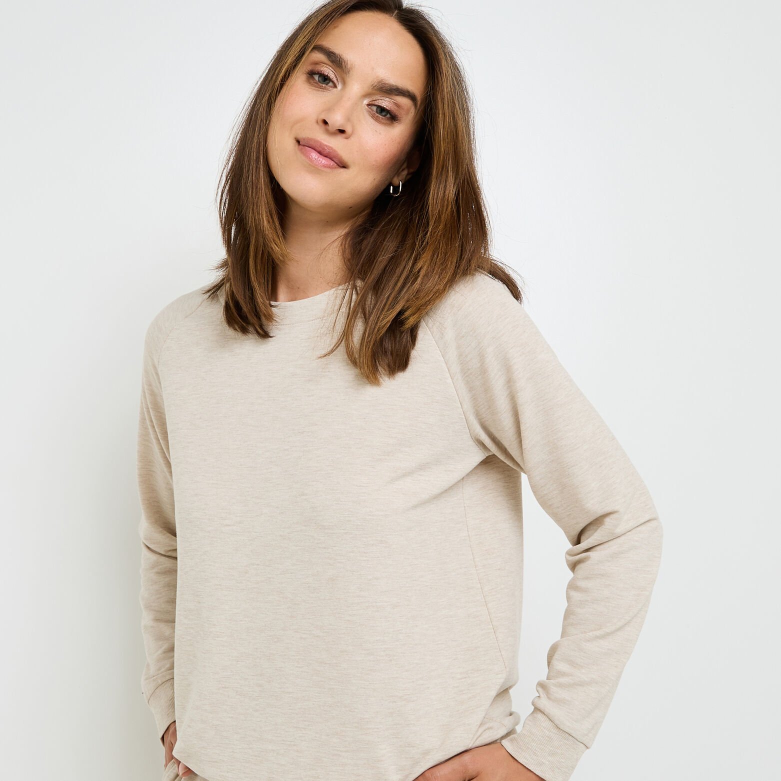 HOBBY TEE-SHIRT MANCHES LONGUES BEIGE
