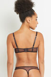 BAO SOUTIEN-GORGE CORBEILLE TULLE BRODE MARRON