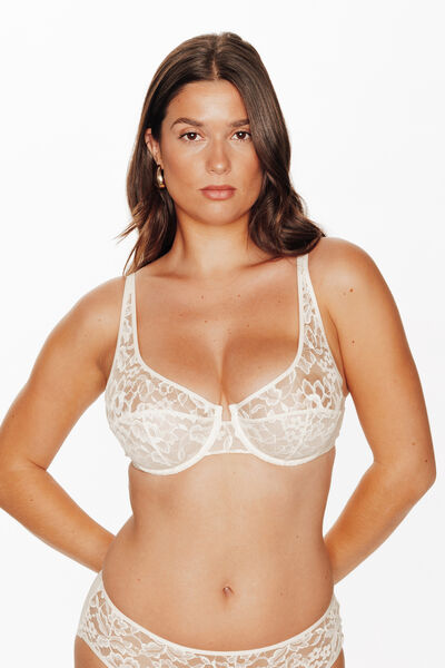 INES SOUTIEN-GORGE CORBEILLE DENTELLE ECRU