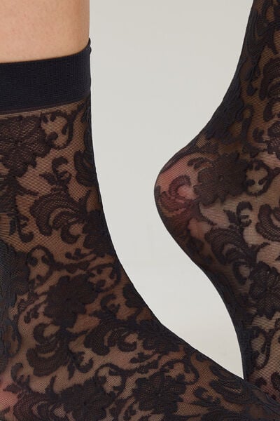 PAIRE DE CHAUSSETTES DENTELLE NOIR