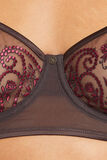 BAO SOUTIEN-GORGE CORBEILLE TULLE BRODE MARRON