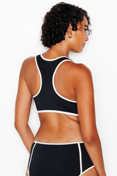 JIM BRASSIERE DE BAIN SPORT MULTICO NOIR
