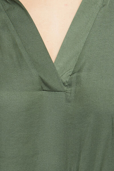 TEE-SHIRT MANCHES COURTES SATIN KAKI