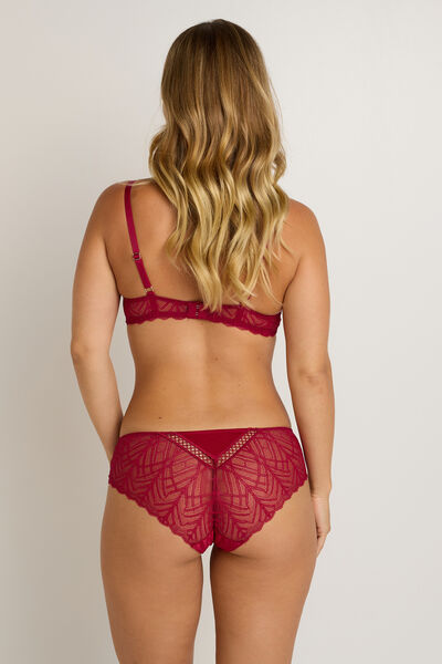 SHORTY DENTELLE ROUGE
