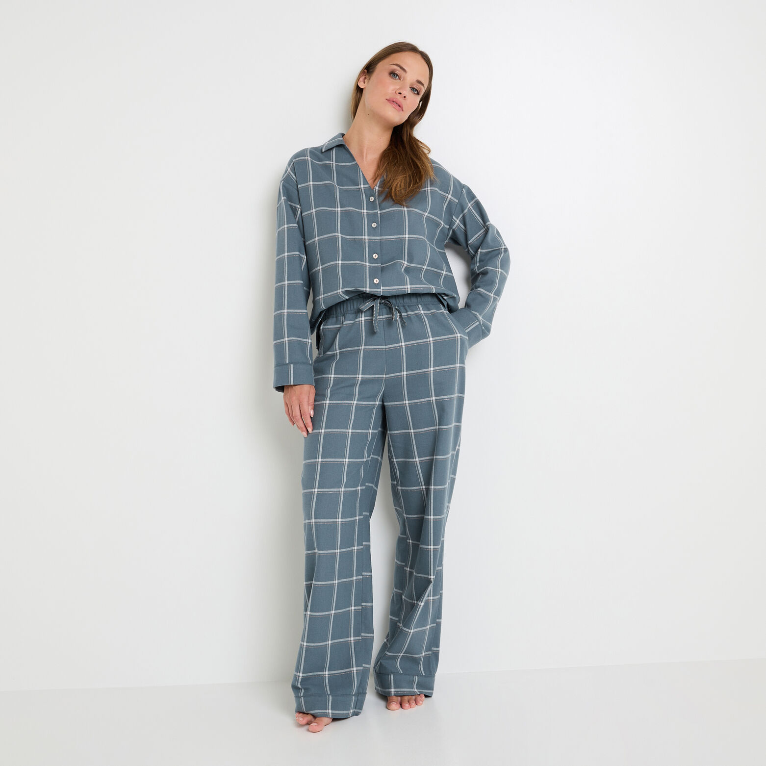 Ensemble FAMILLE bleu chemise & pantalon