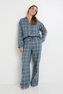Ensemble FAMILLE bleu chemise & pantalon