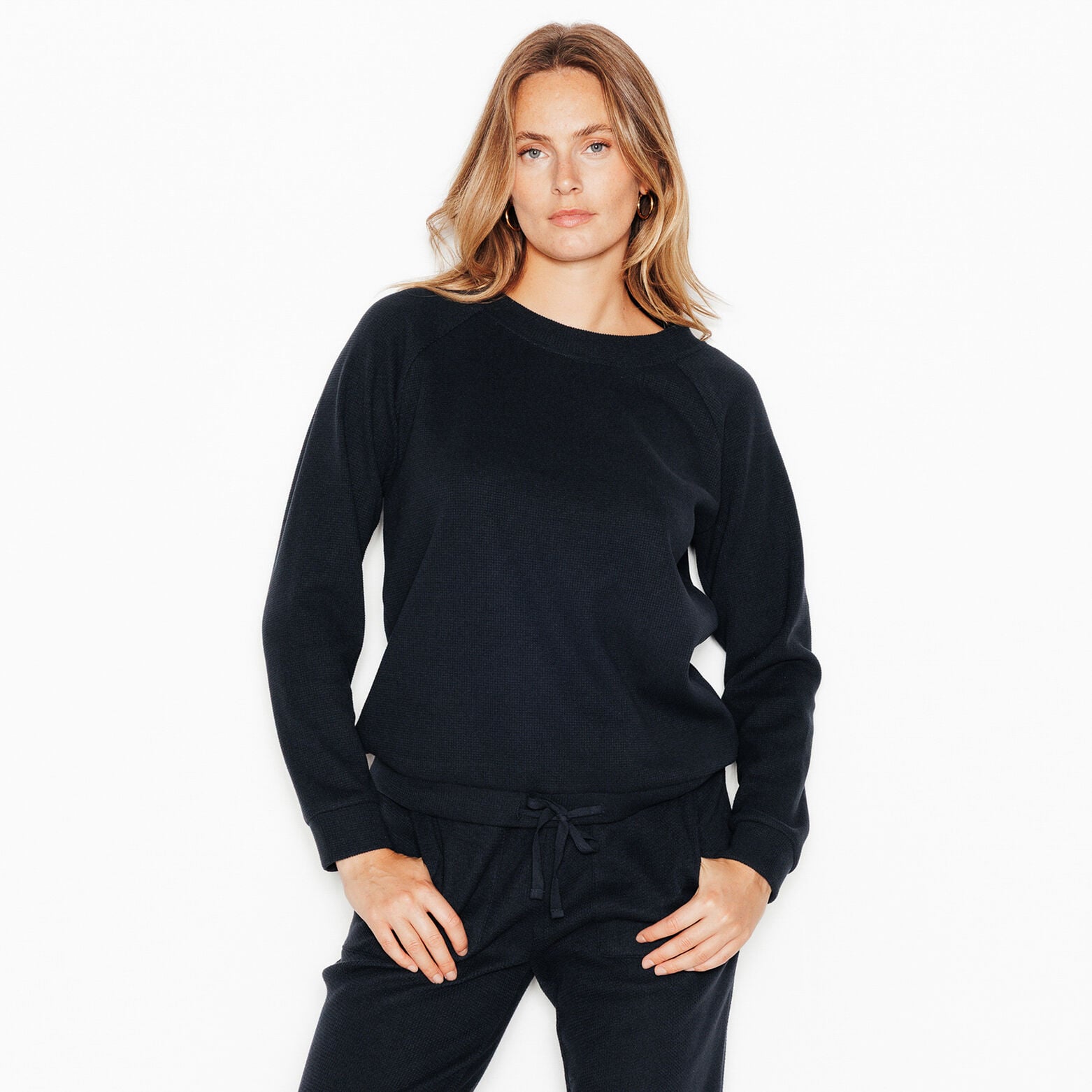 FAIENCE TEE-SHIRT MANCHES LONGUES MARINE