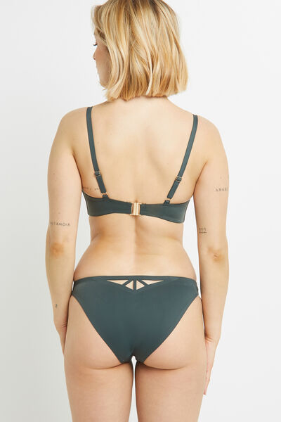 LISA MAILLOT DE BAIN SLIP MIDI VERT FONCE