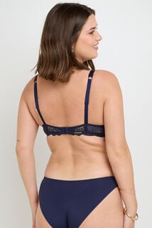 DENTELLE SOUTIEN-GORGE AMPLIFORME DENTELLE MARINE