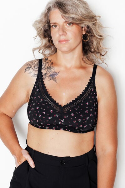 Soutien-gorge Post op&eacute;ratoire Triangle MULTICO NOIR