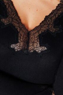 JADEINE BODY MANCHES LONGUES NOIR