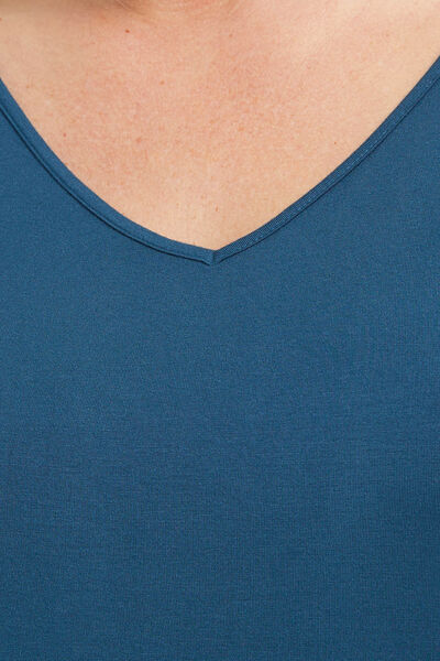 BAMBOU T-SHIRT MANCHES COURTES PETROLE