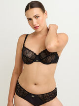 FEMME SOUTIEN-GORGE EMBOITANT DENTELLE NOIR
