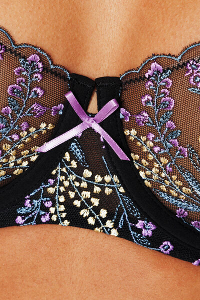 SOUTIEN-GORGE CORBEILLE MULTICO NOIR