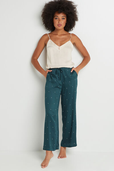 AROME PANTALON PALAZZO VISCOSE VERT
