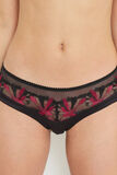 BETTY SHORTY TULLE BRODE MULTICO NOIR